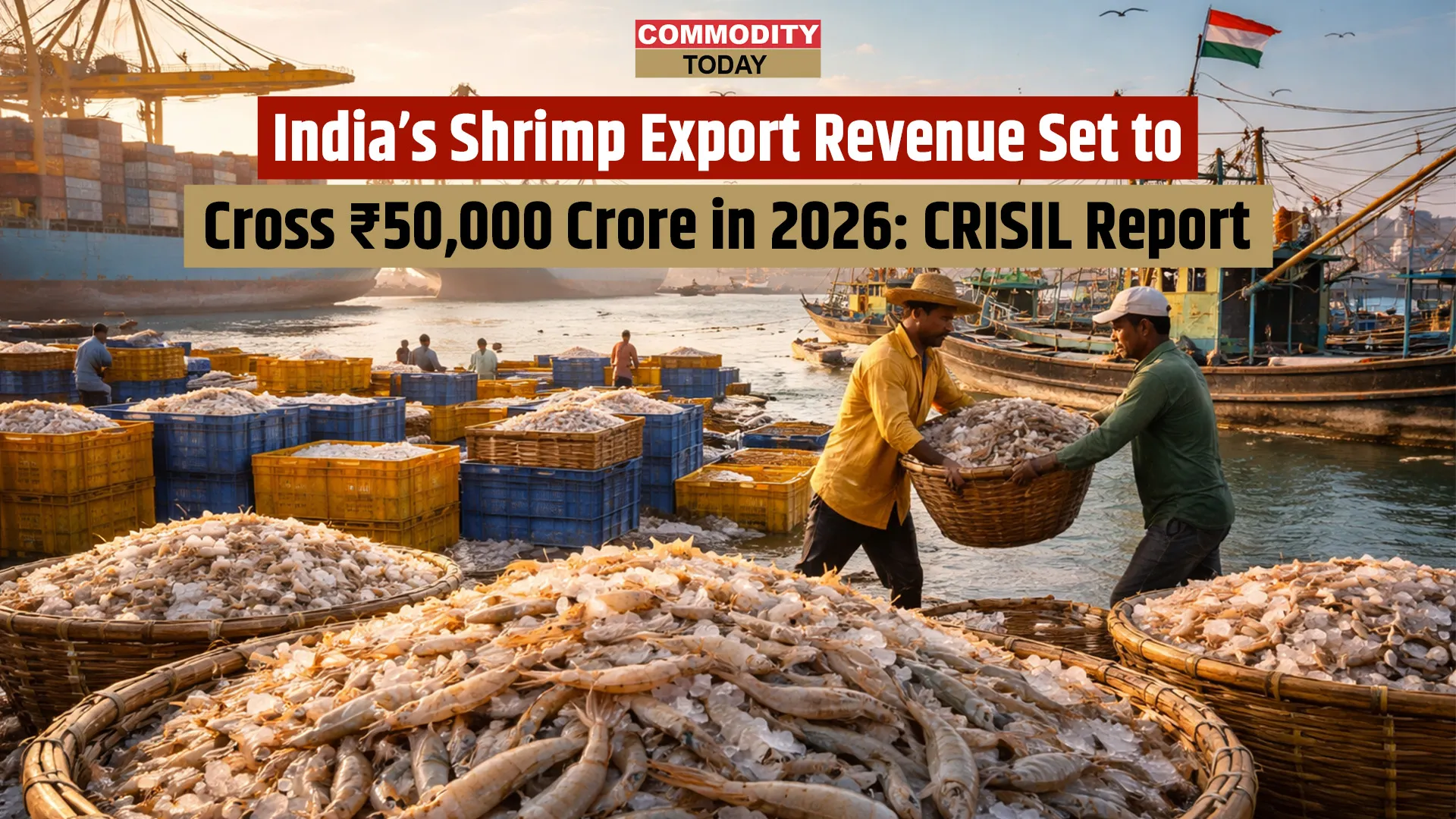 India’s Shrimp Export Revenue Set to Cross ₹50,000 Crore in 2026 CRISIL Report