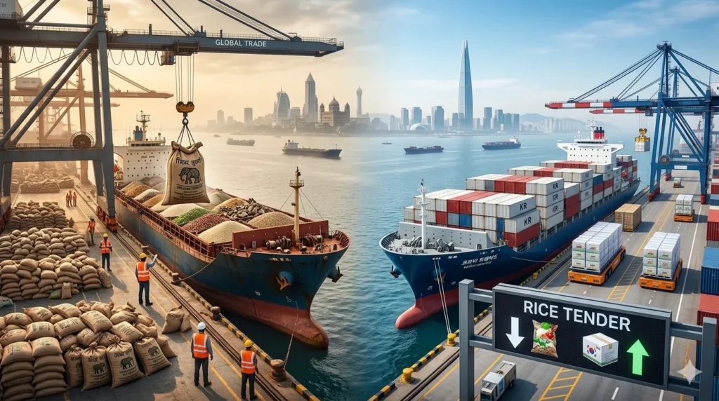 South Korea Rice Tender Highlights Gap in India’s Global Rice Export Strategy