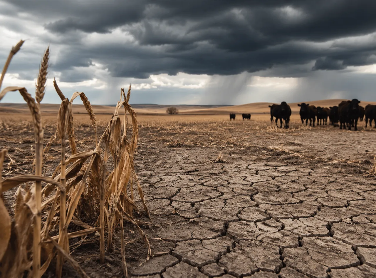 US Agriculture Hit by Severe Drought as Wheat Crops Fail and Cattle Herds Decline in the Great Plains