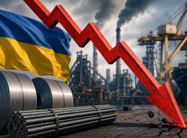 Ukraine Steel Exports Drop 60.5% in Q1 Amid Weak Global Demand and Cost Pressures