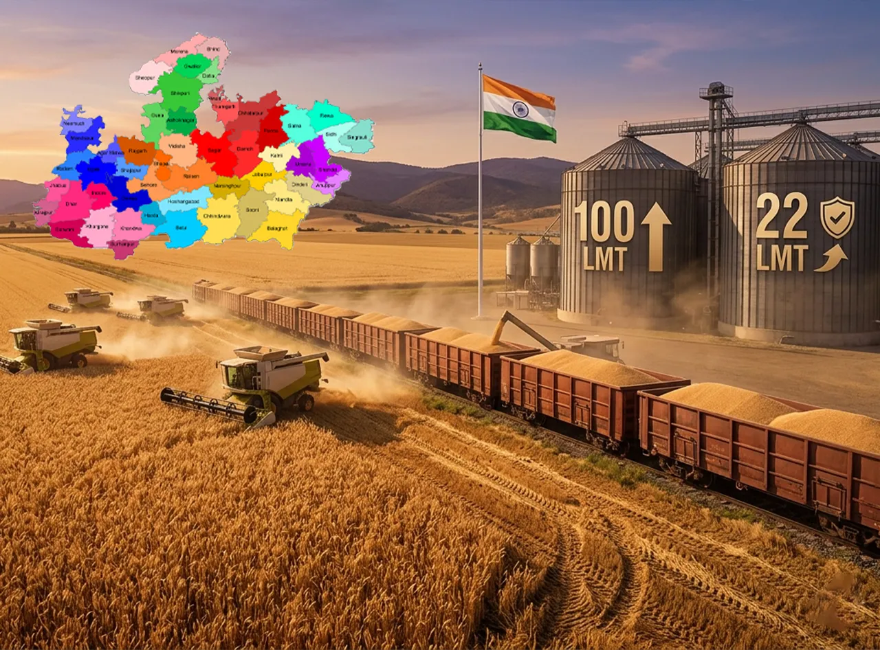 Wheat Procurement in Madhya Pradesh Set at 100 Lakh MT for 2026–27 Amid Bumper Harvest