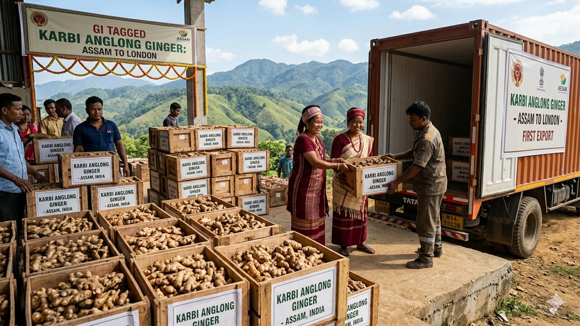 Assam Boosts Agricultural Exports with GI-Tagged Ginger Shipment to London