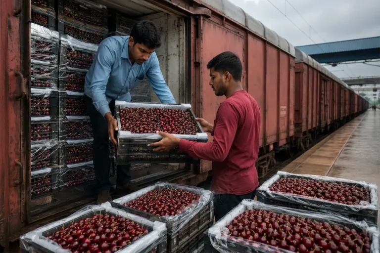 Cherry Express Season’s First Freight Train Boosts Cherry Supply from Jammu to Mumbai