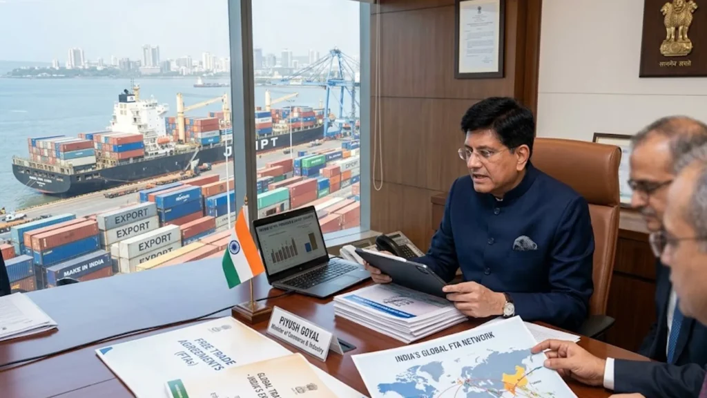 Free Trade Agreements Drive India’s Export Push, Piyush Goyal Reviews Progress