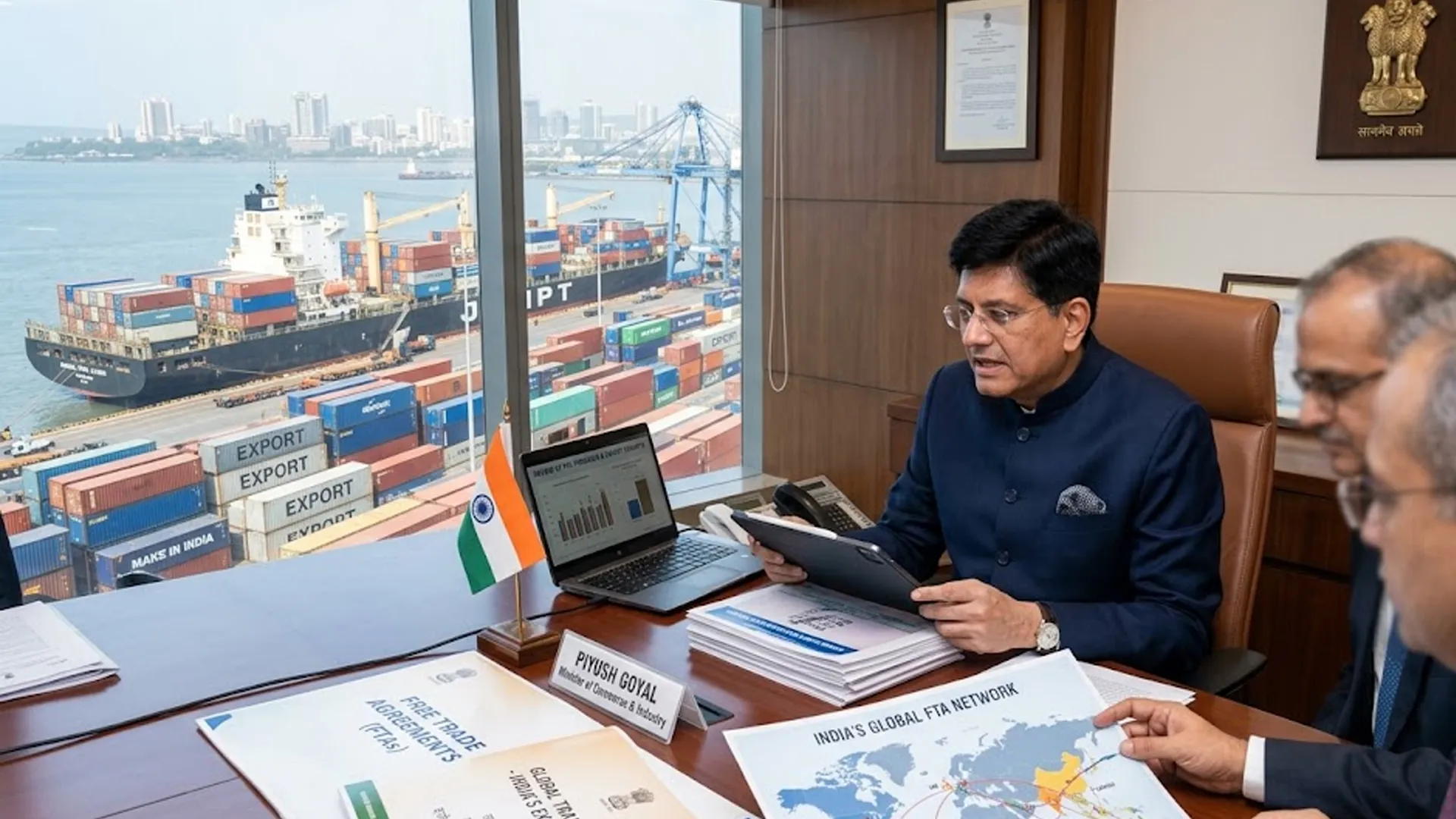 Free Trade Agreements Drive India’s Export Push, Piyush Goyal Reviews Progress
