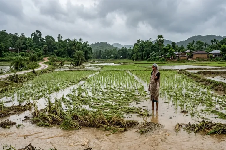 Heavy Rainfall in Tripura Damages Agricultural Land Across State