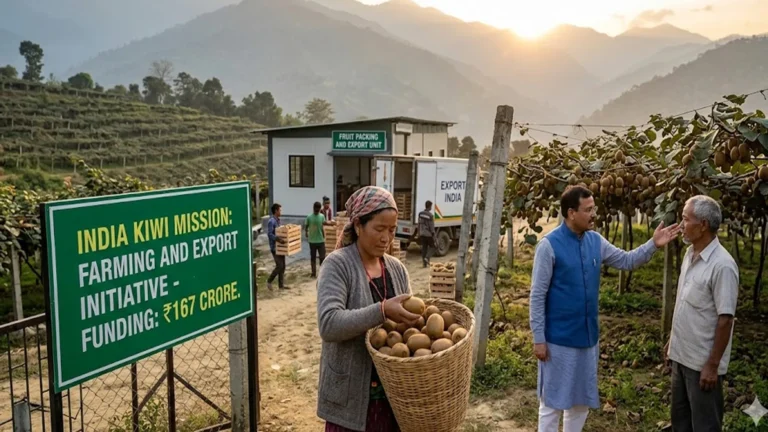 India Launches ₹167 Crore Kiwi Mission to Boost Fruit Exports