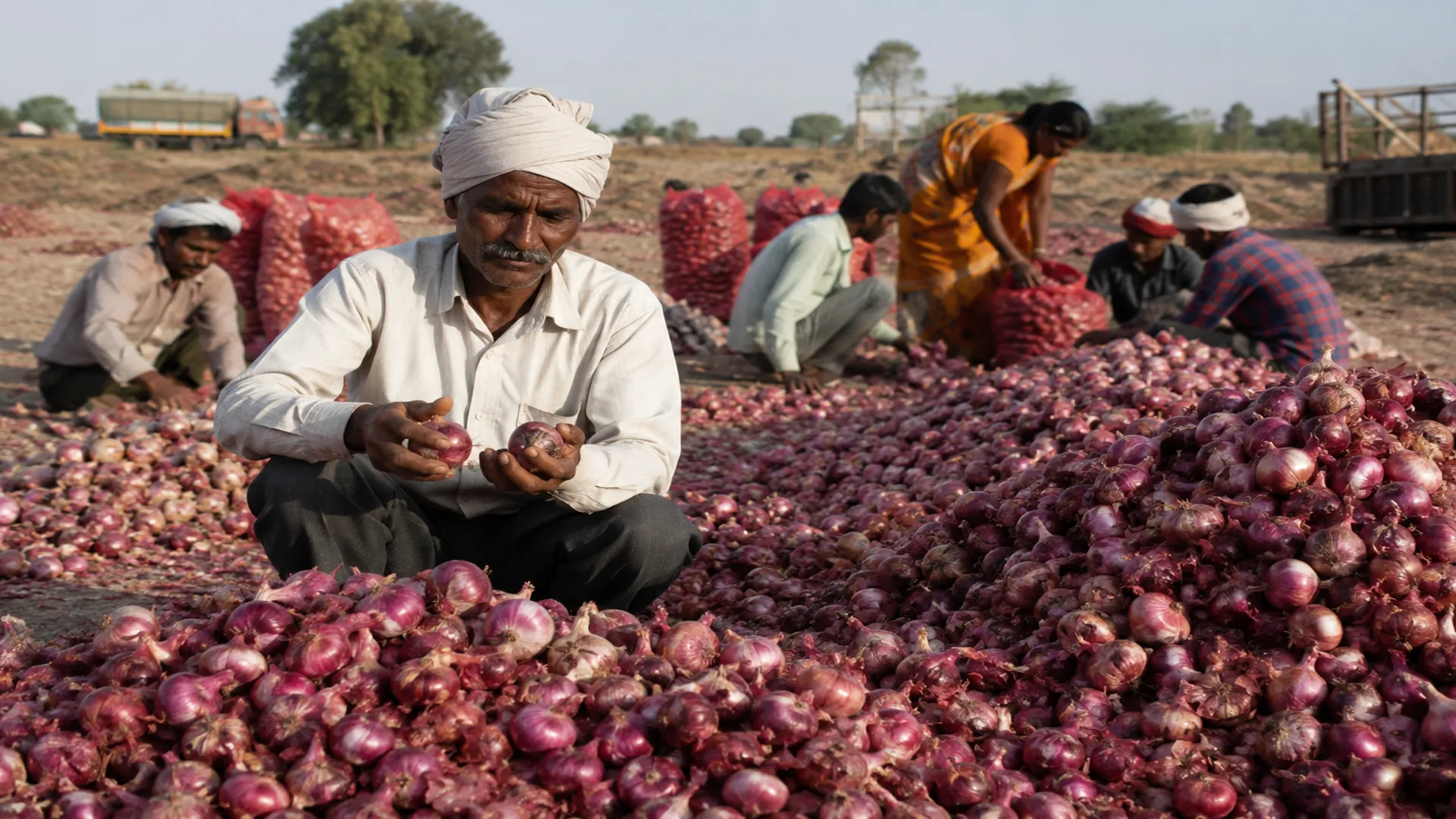 Indian Onion Farmers Urge ₹10,000 Crore Package as Onion Prices Remain Volatile