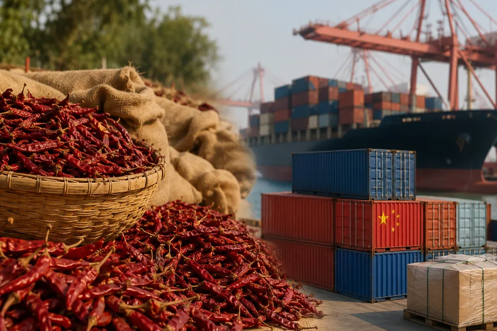 Why Indian Red Chilli Exports Under Pressure Amid China Supply