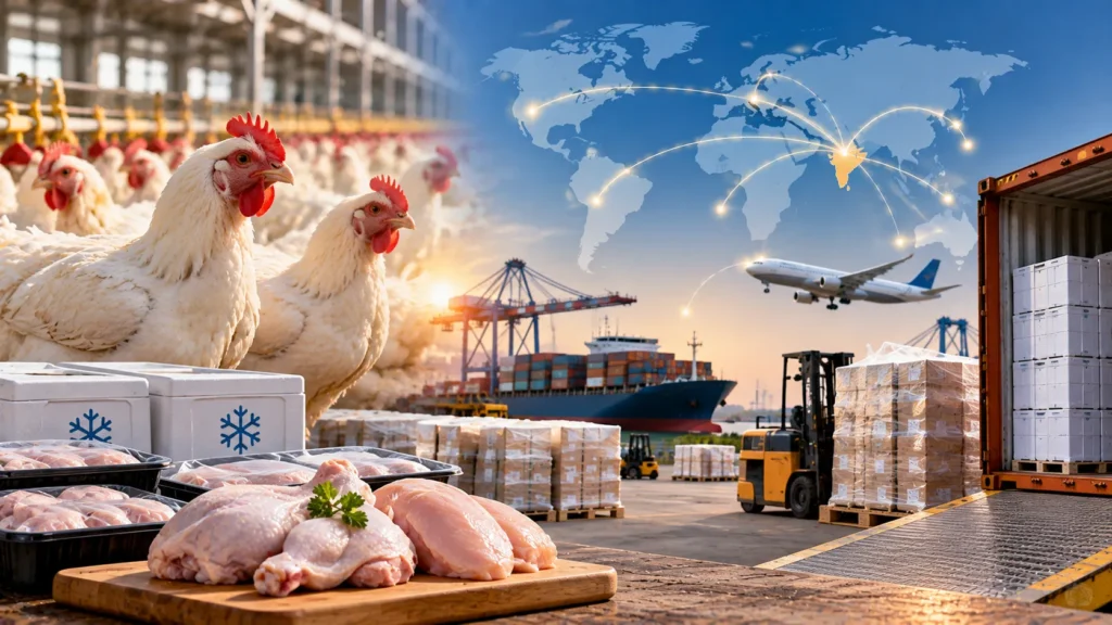 Poultry Exports Hit by High Freight Costs as India Seeks Global Growth