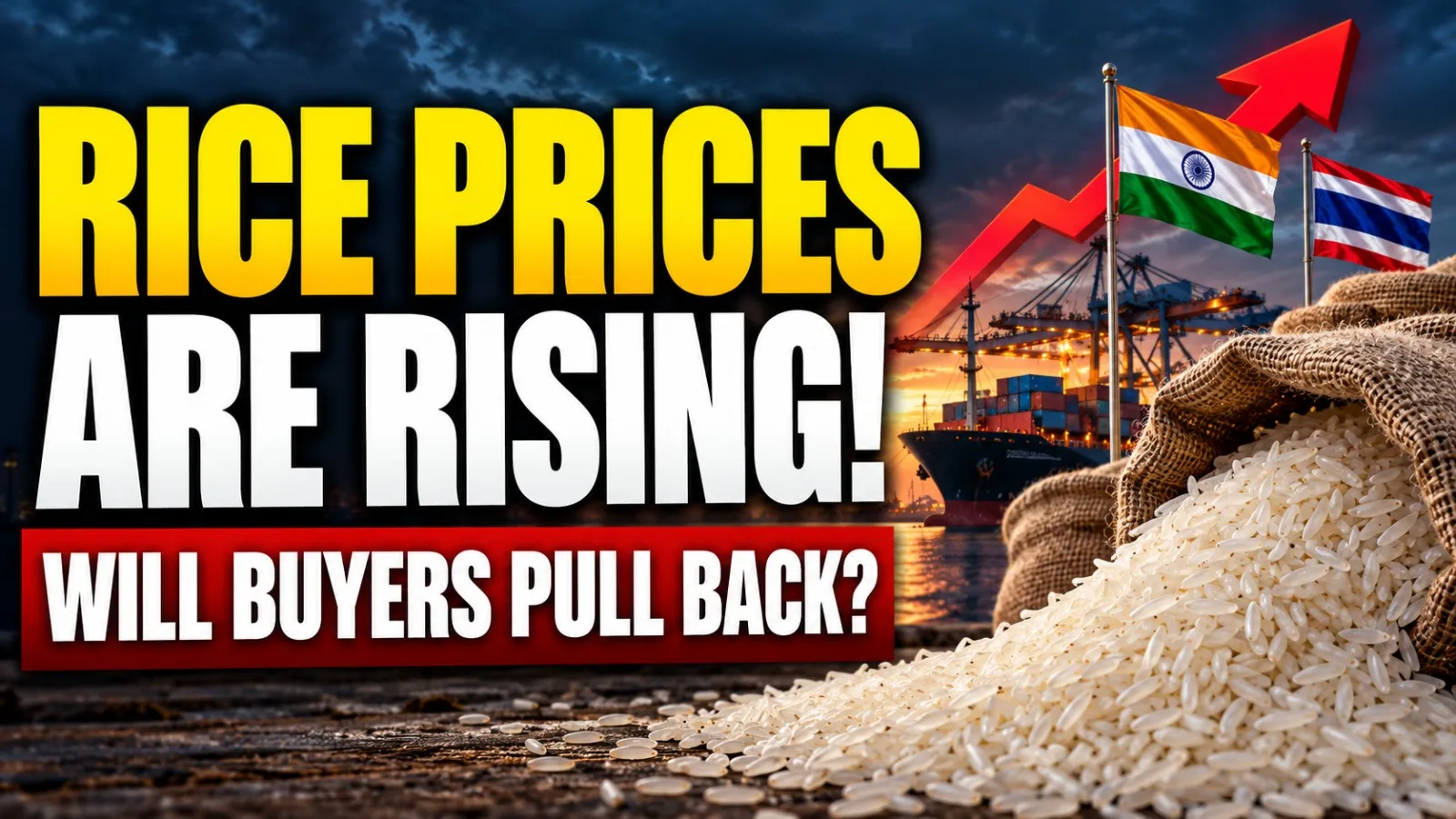Indian Rice Prices Hold Near 1-Year High | Will Rising Freight Costs Weaken Global Demand? Thailand