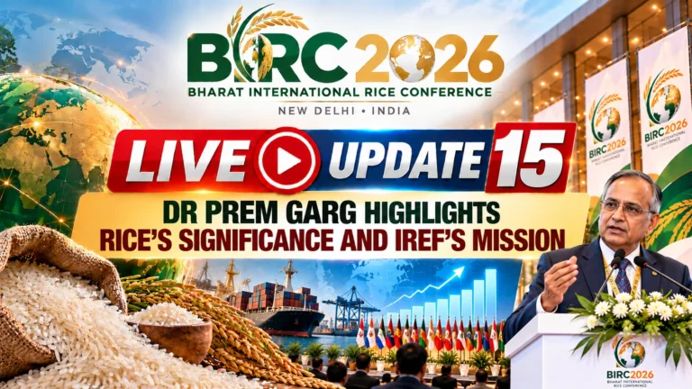 LIVE UPDATE 15 | Dr Prem Garg Highlights Rice’s Significance and IREF’s Mission